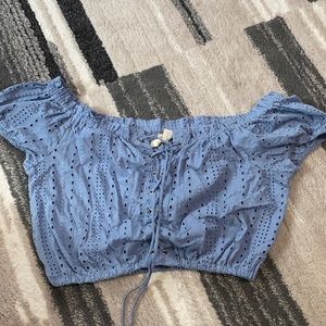 Blue Crop Top